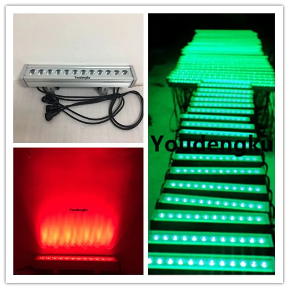 16 шт. водонепроницаемый 12x3 Вт RGB 3 в 1 36 dmx светодиодный луч настенная шайба уличная