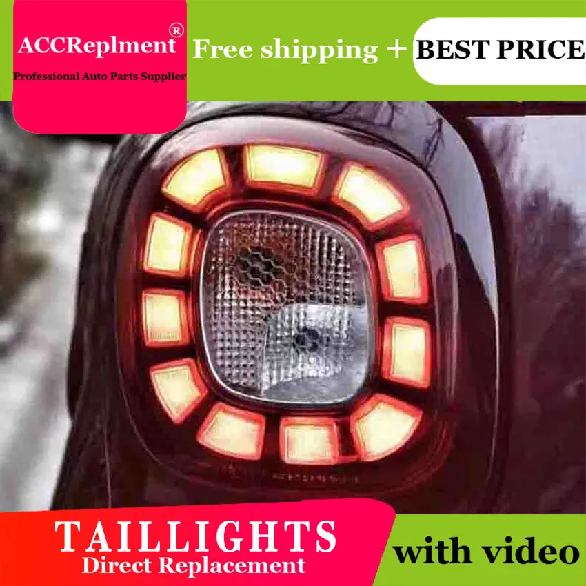 

4PCS Car Styling for Mercedes-Benz Smart Taillights 2016-2018 for Smart LED Tail Lamp+Turn Signal+Brake+Reverse LED light