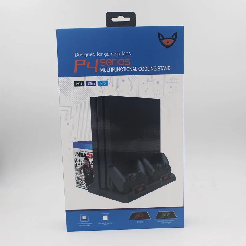 New For PS4 Multifuntional Cooling Stand Base Saving Game Discs Storage Controller Charging Space Slim PRO | Электроника