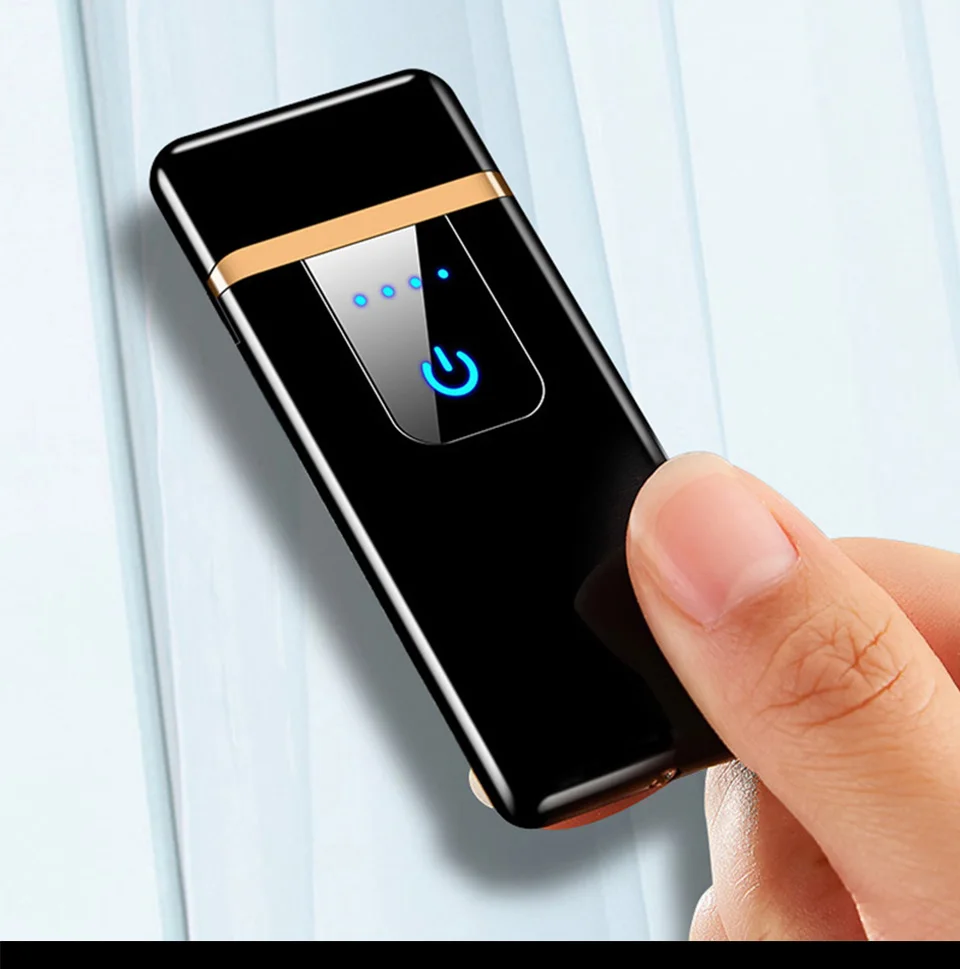 Сенсорная Индукционная Электронная зажигалка ультратонкая Encendedor Isqueiro USB Зажигалка Вольфрамовая турбо-сигарета usb зарядка зажигалка