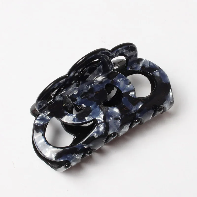 7 см средний черный и серый интегральный зажим для волос женщин аксессуары