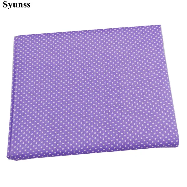 dot Syunss Diy Лоскутная Ткань для квилтинга детские кроватки подушки платье Шитье Tissus фиолетовый Цветочный горошек напечатанный хлопок ткань Tecido - Цвет: dot