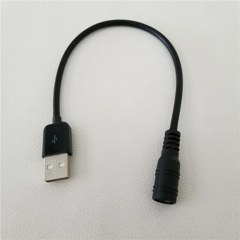 Переходник USB Type A Male на 5 5x2 1 мм DC Female черный кабель для зарядки 30 см|Компьютерные
