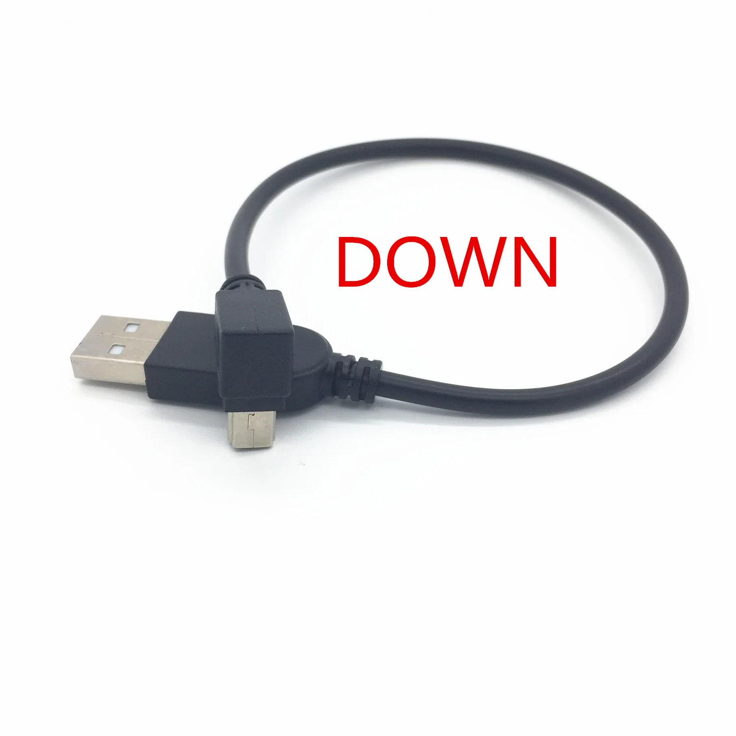Бесплатная доставка 90 градусов вниз угол USB тип A разъем к Мини B 5-контактный