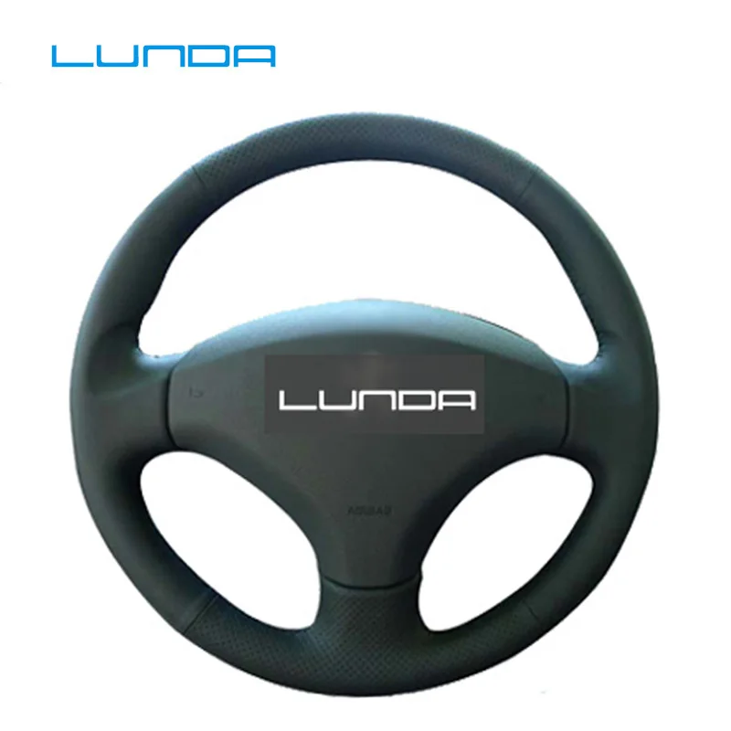 

LUNDA DIY Ручная строчка черный кожаный Фотофон для Peugeot 408 307 новый автомобильный Стайлинг