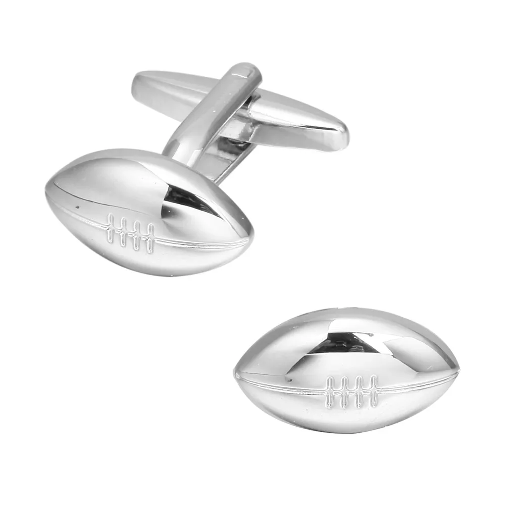 Серебристые запонки MeMolissa регби высококачественные мужские рубашки для