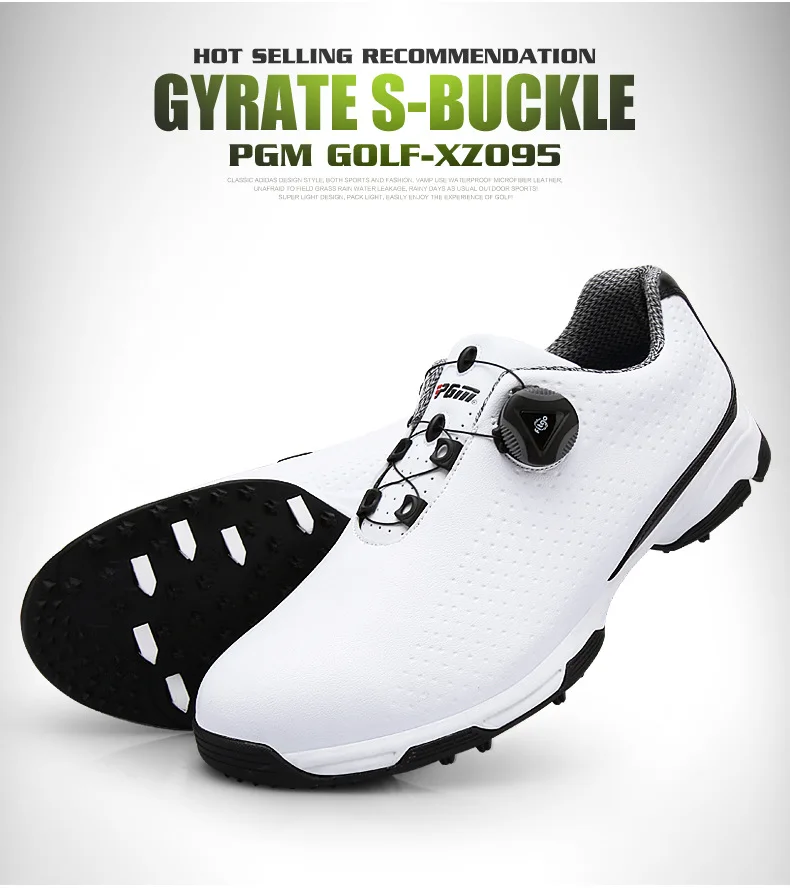 

2021 New PGM Men's Golf Shoes Summer Waterproof Anti Skid Rotating Shoes Buttons Sports Shoes For Male Size 39 45-in Golf Shoe f