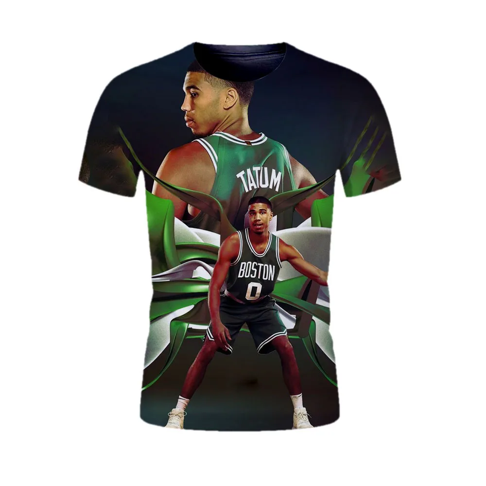 men t-shirts 3D print jayson tatum tshirt harajuku teens t shirt fans streetwear mens workout shirts summer young t-shirt tees | Мужская