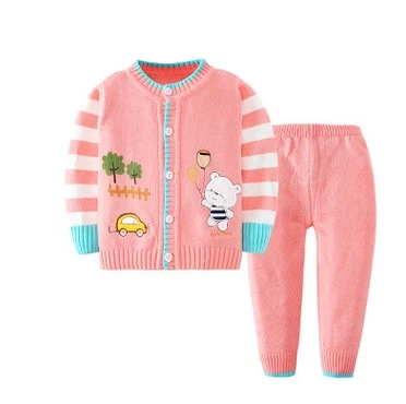 Вязаный осенний свитер для маленьких мальчиков и девочек детская трикотажная