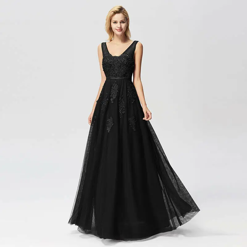 Ever-Pretty Womens Formal Evening Dresses Mesh Cocktail Party Dress Black | Свадьбы и торжества