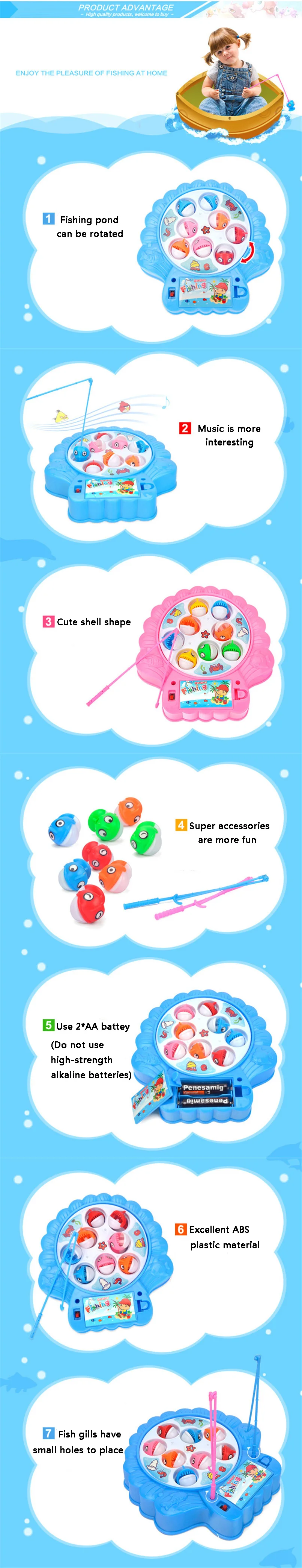 Электрический магнитный рыбный пруд, набор игрушек для детей, вращающийся магнит, рыбка, игровой домик, игрушка для игр на открытом воздухе для детей, подарки на день рождения