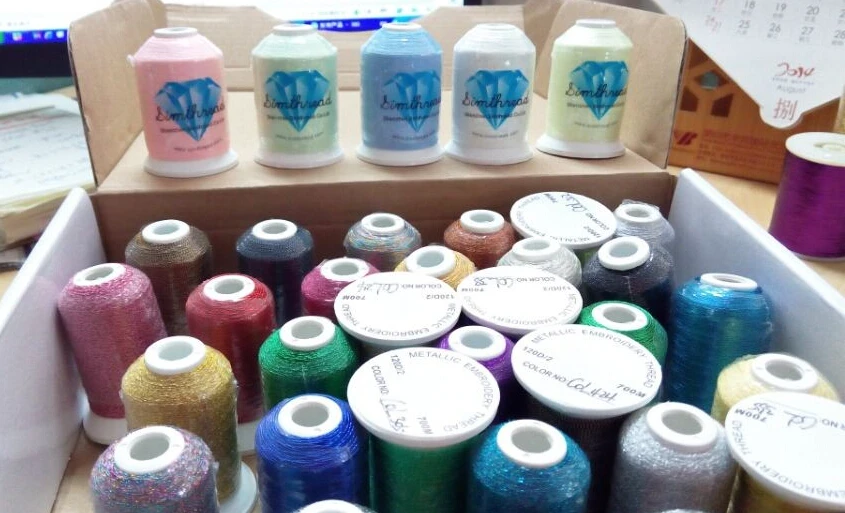 Thread 550 Yard Mini Cone 32 Colors+5pcs Glow Thread  + Free Shipping