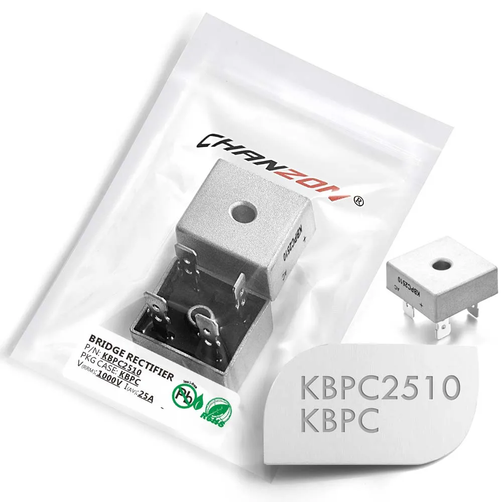 2 шт. KBPC2510 мостовой выпрямитель диод 25A 1000 V kpr 2510 однофазный полная волна 25 ампер