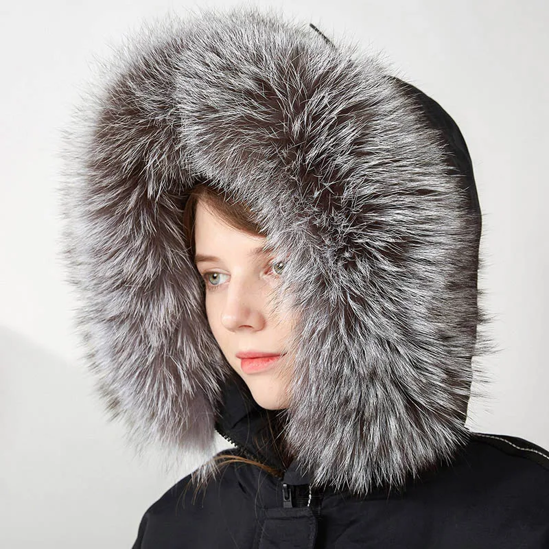 Новинка длинный пуховик BOSIDENG для женщин свободного покроя из натурального меха