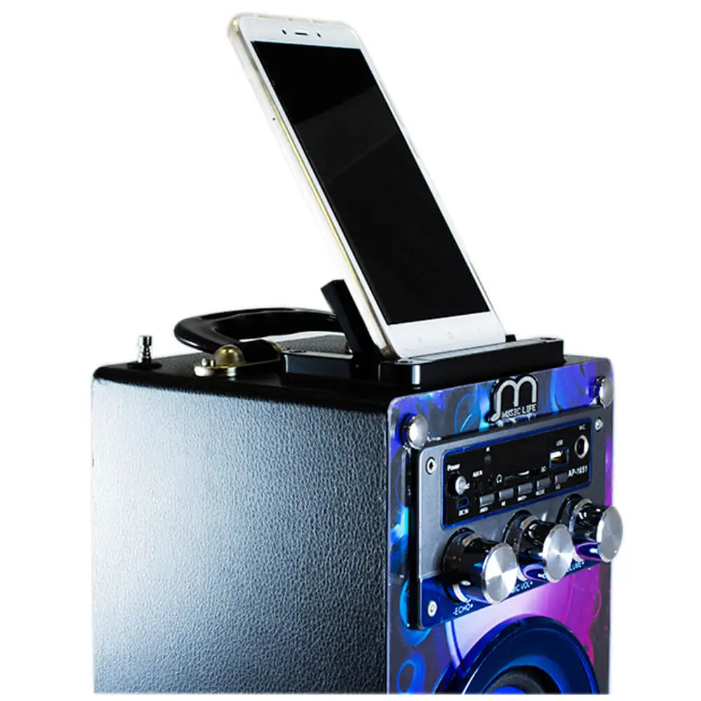 Караоке Динамик Bluetooth Беспроводной Портативный с микрофоном FM радио USB Hi Fi SD карты