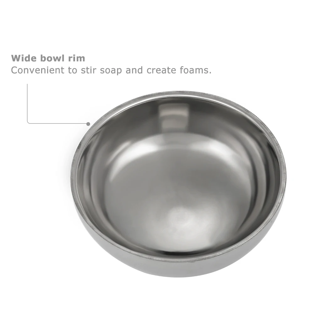 Стакан для бритья Для мужчин чашка Нержавеющая сталь Barber Чаша бритва мужской