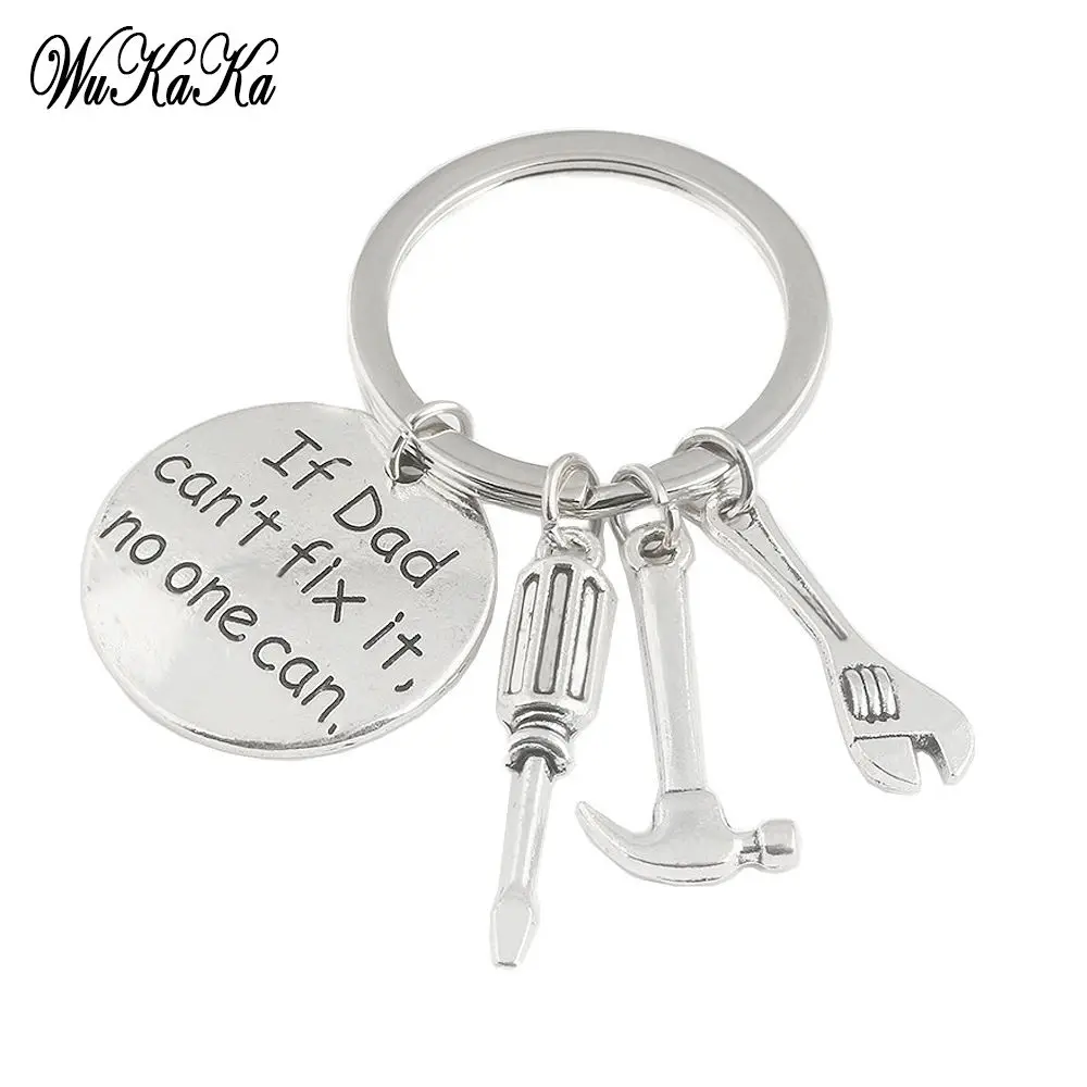 Wukaka 2020 Hammer Wrench Tool Keychain For Men Jewelry Screwdriver Keyring