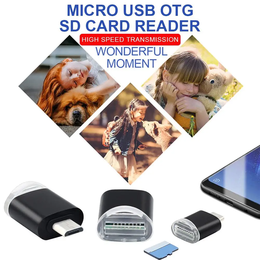 Micro USB OTG к адаптеру SD TF считыватель карт памяти со стандартным разъемом для