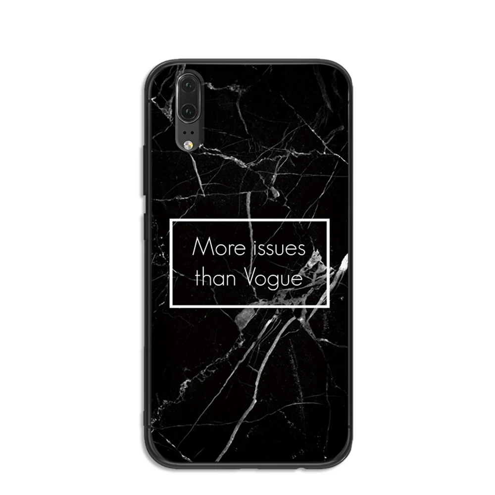 Черный и Золотой Мрамор мягкий телефон для huawei Honor 6A 7A 3GB Pro 7X 8X 8C 10 Lite Note задняя