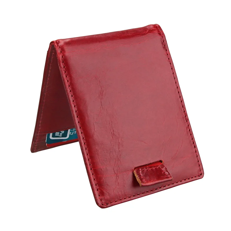 Кошелек из натуральной кожи с RFID защитой и зажимом для денег|Зажимы денег| |