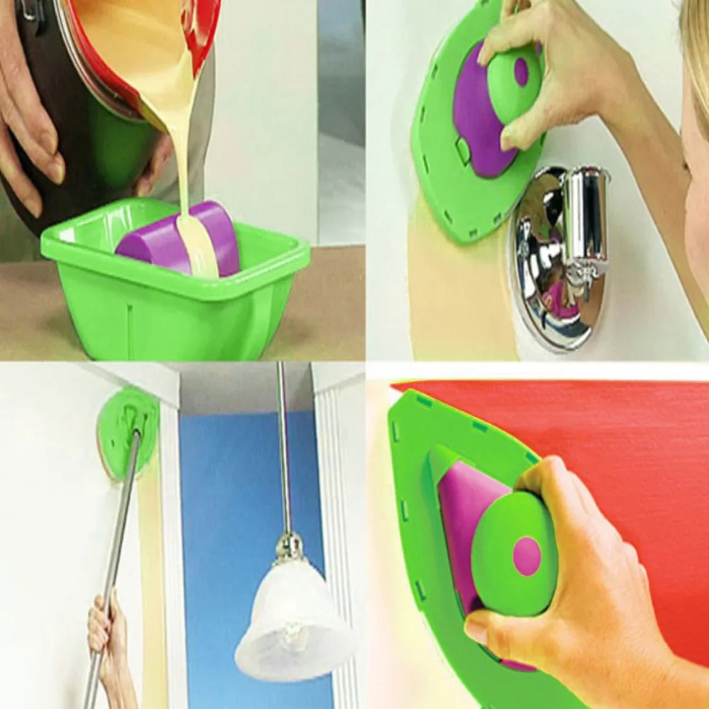 Point Paint Easy Pads Painting Roller Tray Multifunction Tool Sponge Set Kit Household DIY Drop Shipping | Инструменты