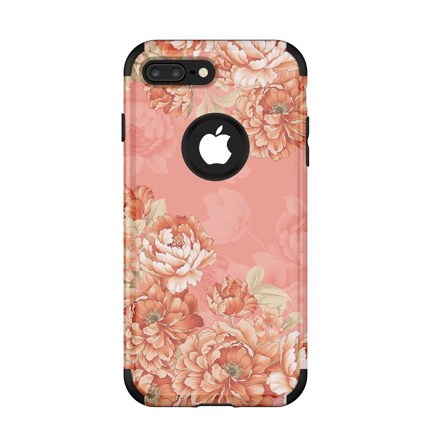 3 в 1 ударопрочный чехол для iPhone 8 7 6s Plus сверхмощный полный защитный Apple X XR XS Max Flower |