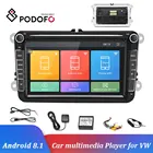 Автомагнитола Podofo, 2DIN, Android 8,1, мультимедийный видеоплеер MP5, GPS, 8 дюймов, аудио для SeatSkodaPassatGolfPolo