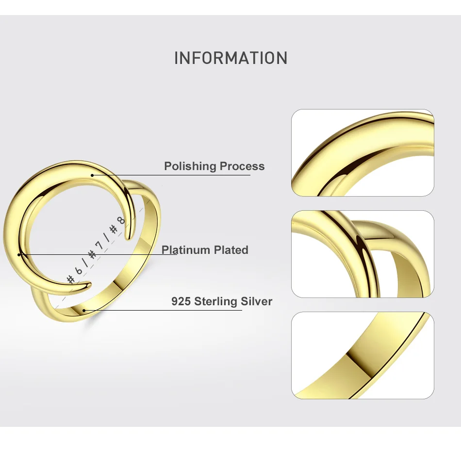 Factory Price Authentic 925 Sterling Silver Ring Gold Bullfighter Moon Finger Female For Women Special Jewelry | Украшения и
