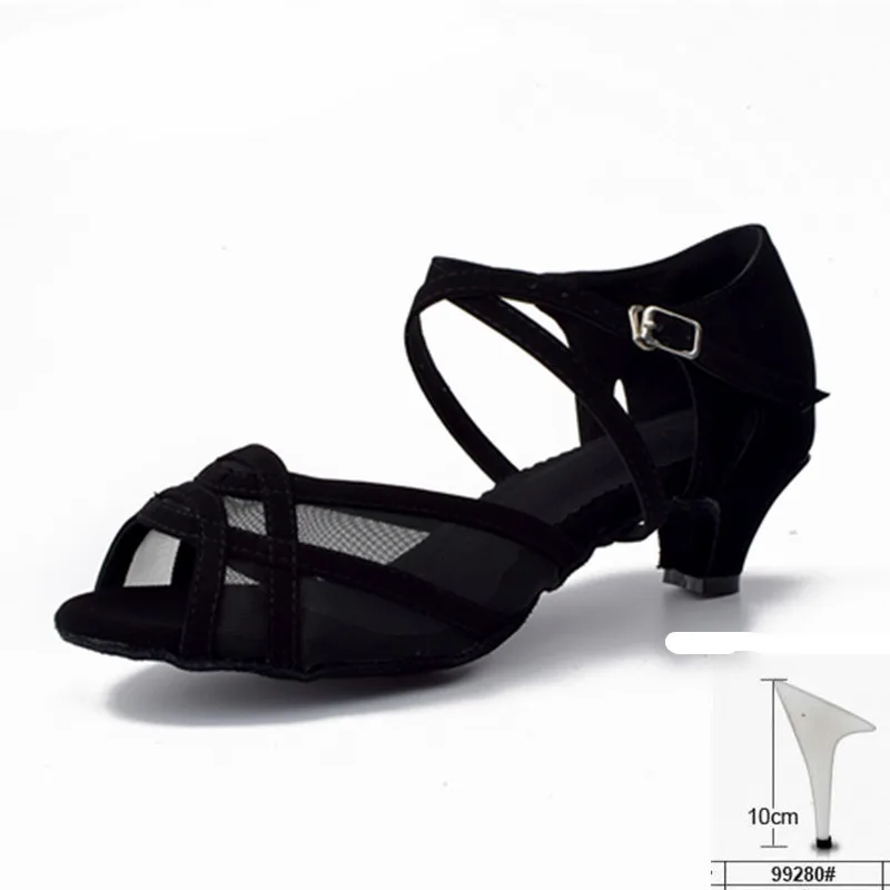 black 10cm heel Черный Женская Обувь для бальных танцев леди костюмы для латиноамериканских танцев Танцы обувь на низком каблуке 4,5 см 5 см 6 см мягкая подошва Танго танцы вальса; - Цвет: black 10cm heel