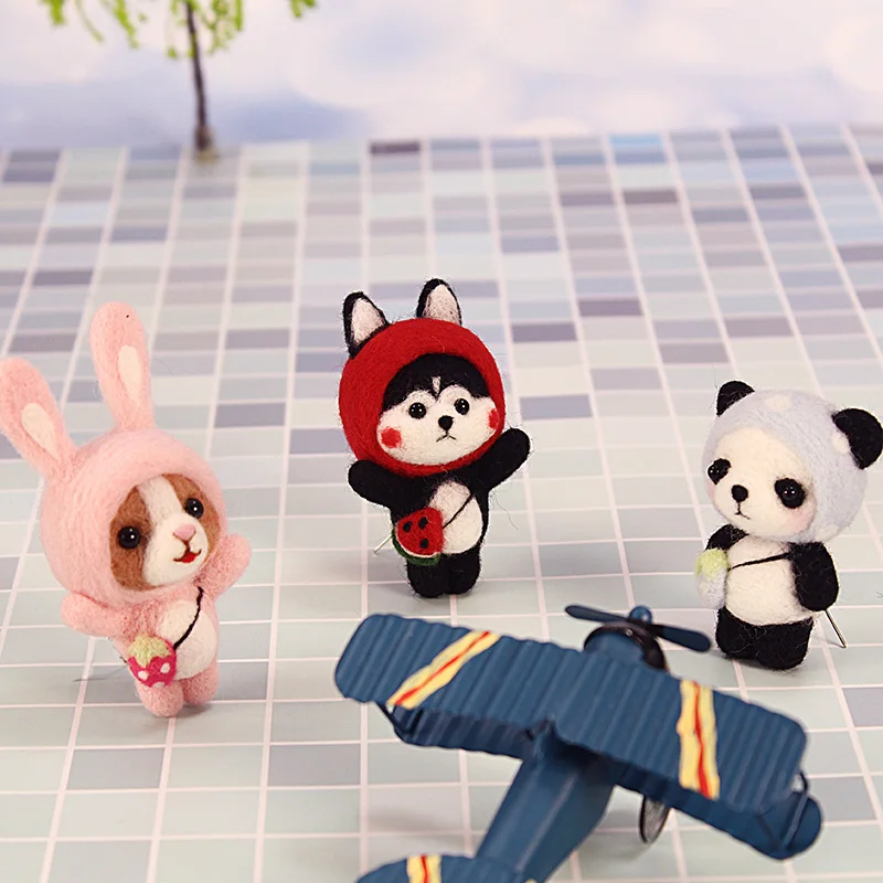 Шерстяное войлочное DIY креативная собачья кукла материал сумка ручная работа