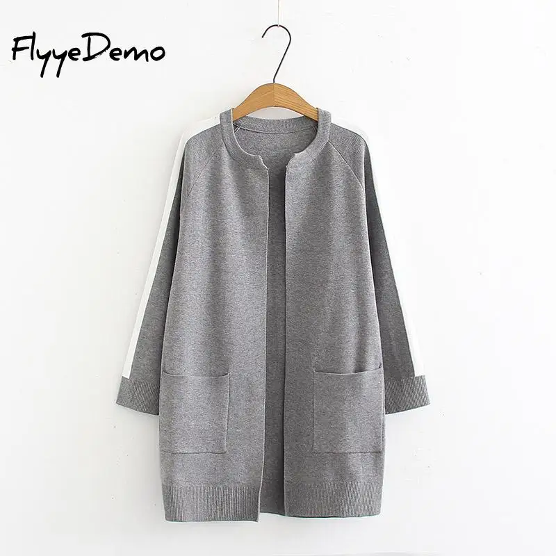 Casual Knitting Long Cardigan Female Loose Trench Coat Knitted Jumper 2019 Autumn Winter Warm Sweater Women Plus Size |