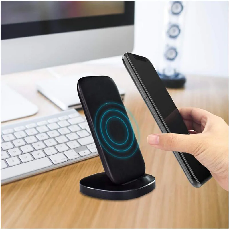 Ahowie Беспроводная Быстрая зарядка подставка для iphone X 7 Plus samsung S9 Док станция 8 Chargeur