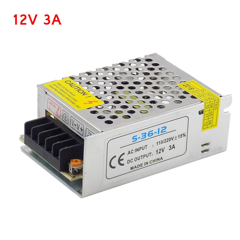 AC 110V 220V к DC 12V источник питания Трансформатор СИД драйвер для полосы света