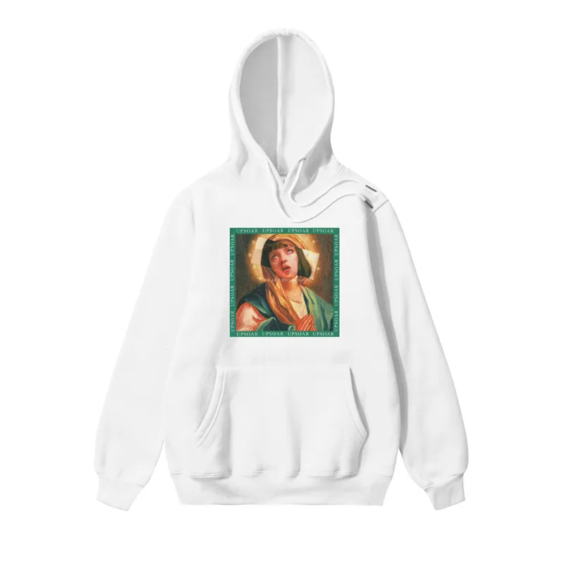 Новинка 2018 harajuku Толстовка для мужчин и женщин толстовки хип-хоп Virgin Mary толстовка