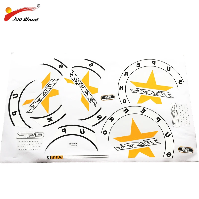 JS Yellow Stars фигурки дорожного велосипеда стикеры MTB Защитная Наклейка рама лента