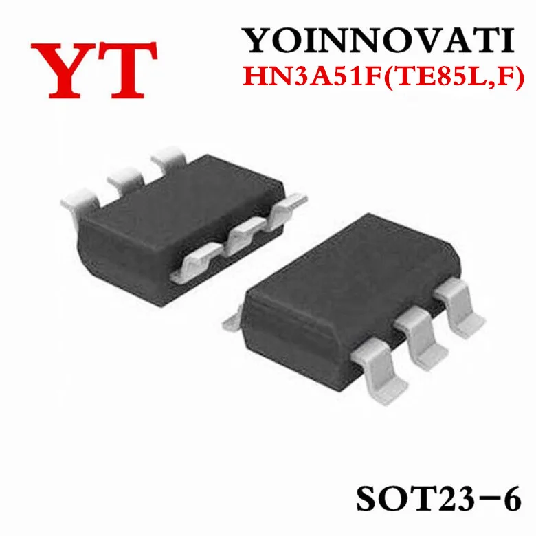 

20 шт./лот HN3A51F(TE85L,F) TRANS 2PNP 120V 0.1A SM6 HN3A51F(TE85L 3A51 HN3A51