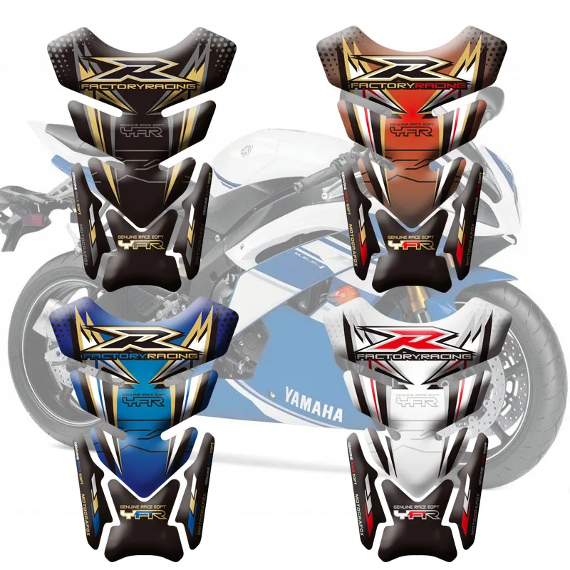 3D наклейка на бак мотоцикла протектор чехол наклейки Tankp для Yamaha YZF R1 R6 Fishbone