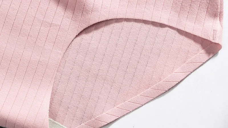 Fashion Panties Mid Rise Screw Thread Briefs Splice Solid Breathable Women Striped Sexy Lingerie Underwear | Женская одежда