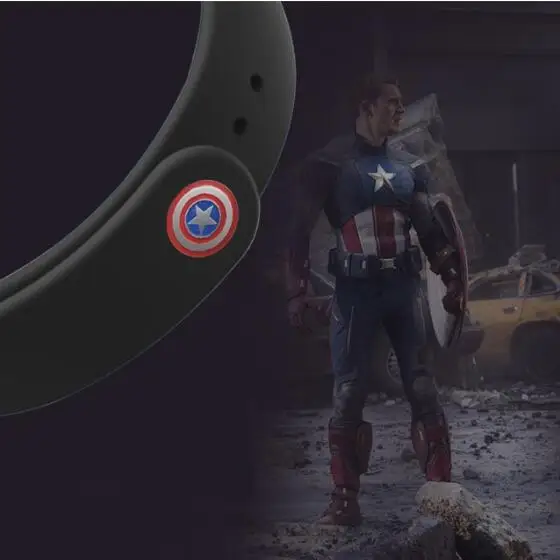 black No.2 avengers marvel For Xiaomi Mi Band 4 3 2 Bracelet Strap Miband 3 2 Strap Wristband Band For Mi Band 2 3 4 Silicone - Цвет ремешка: black No.2