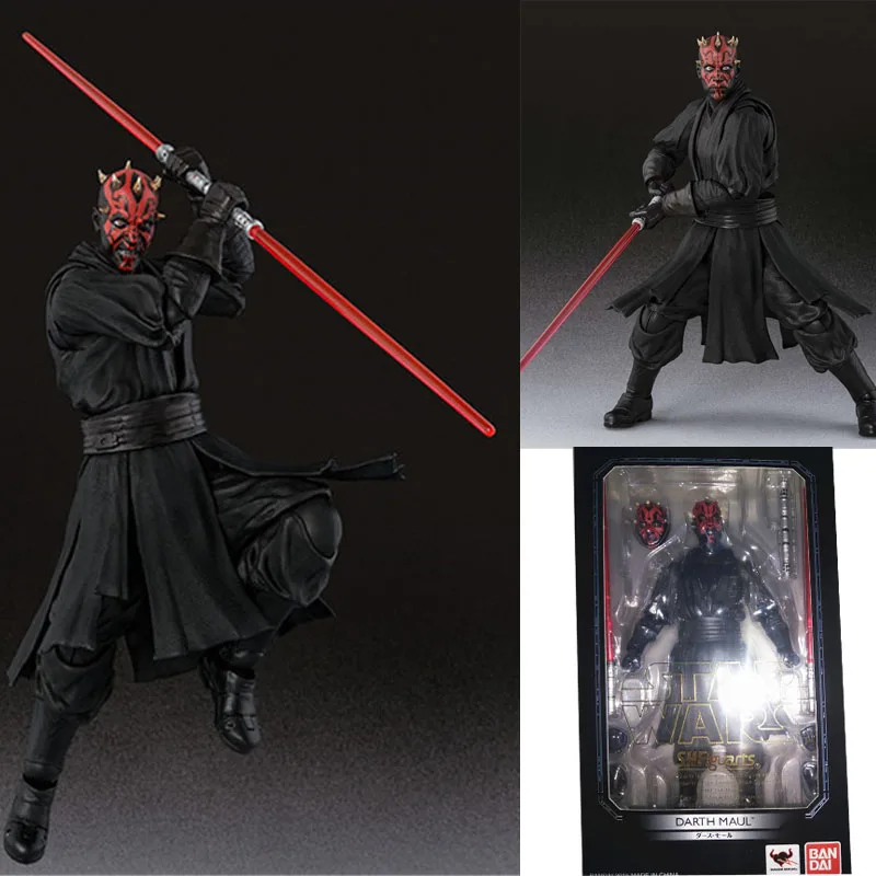Darth Maul with box Figuarts K-2SO Дарт Мол Джанго фетс Клон Trooper Phase I II ПВХ фигурка игрушка кукла - Цвет: Darth Maul with box