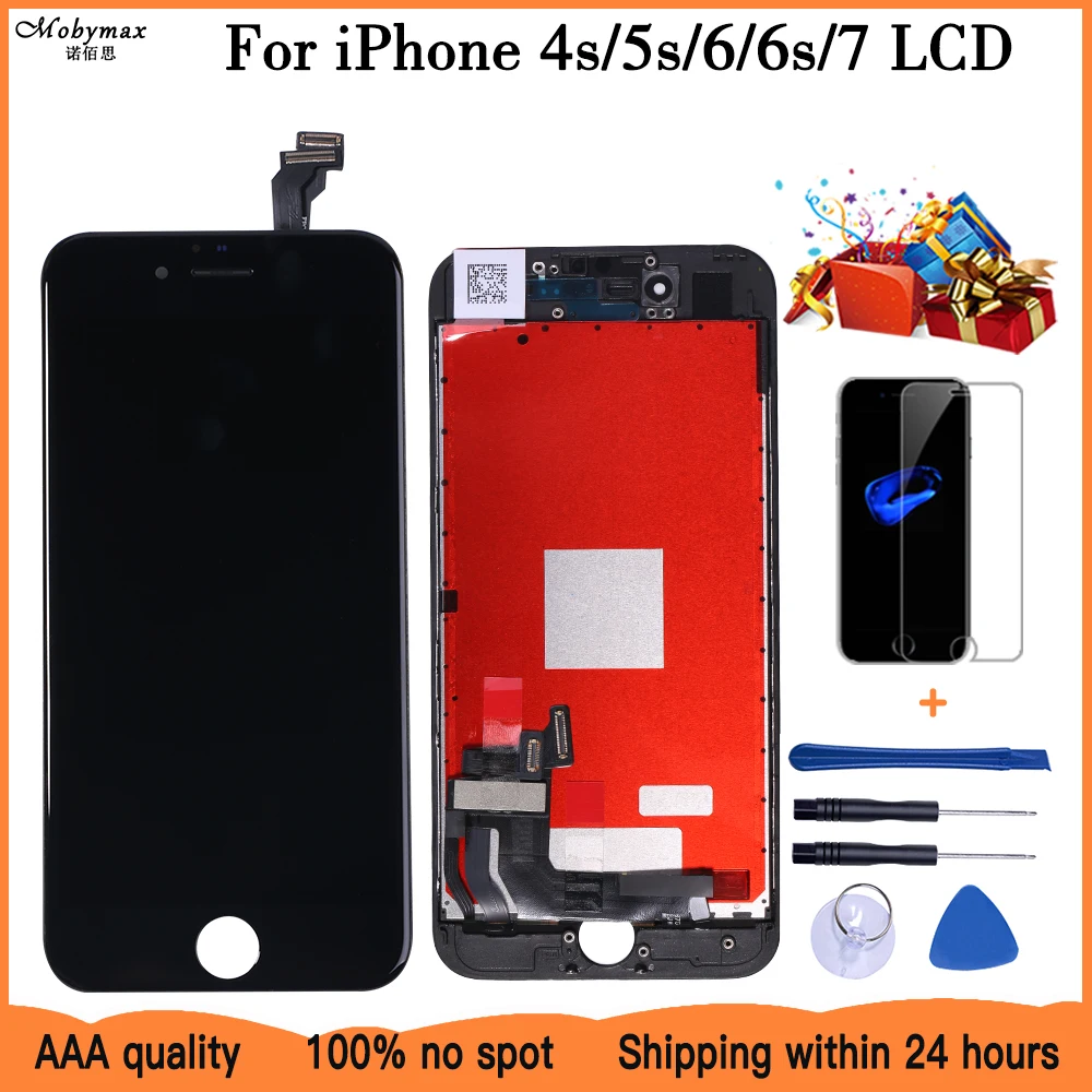 ЖК дисплей AAA для iPhone 4s 6 6S 7 модуль с сенсорным экраном стеклянный дигитайзер