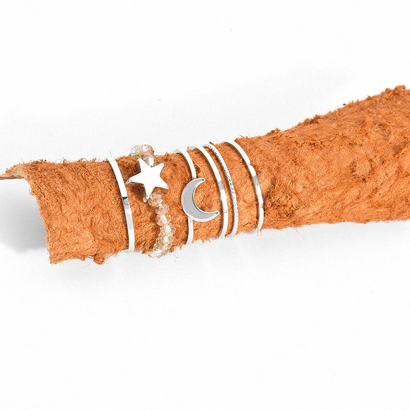 Женский набор колец на фаланги ручной работы бохо кольца золотистого цвета в