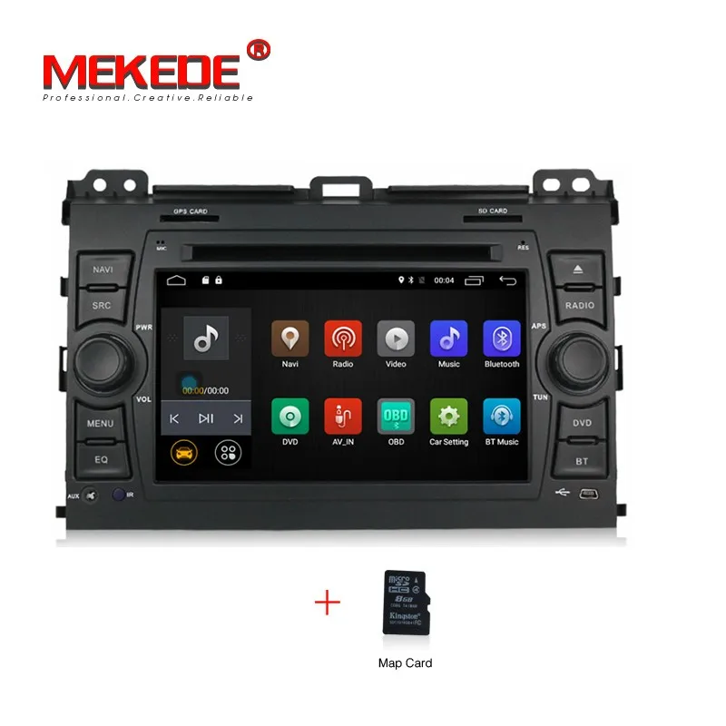 Бесплатная доставка 2din автомобильный DVD мультимедийный плеер для Toyota Prado 120 2004 2009