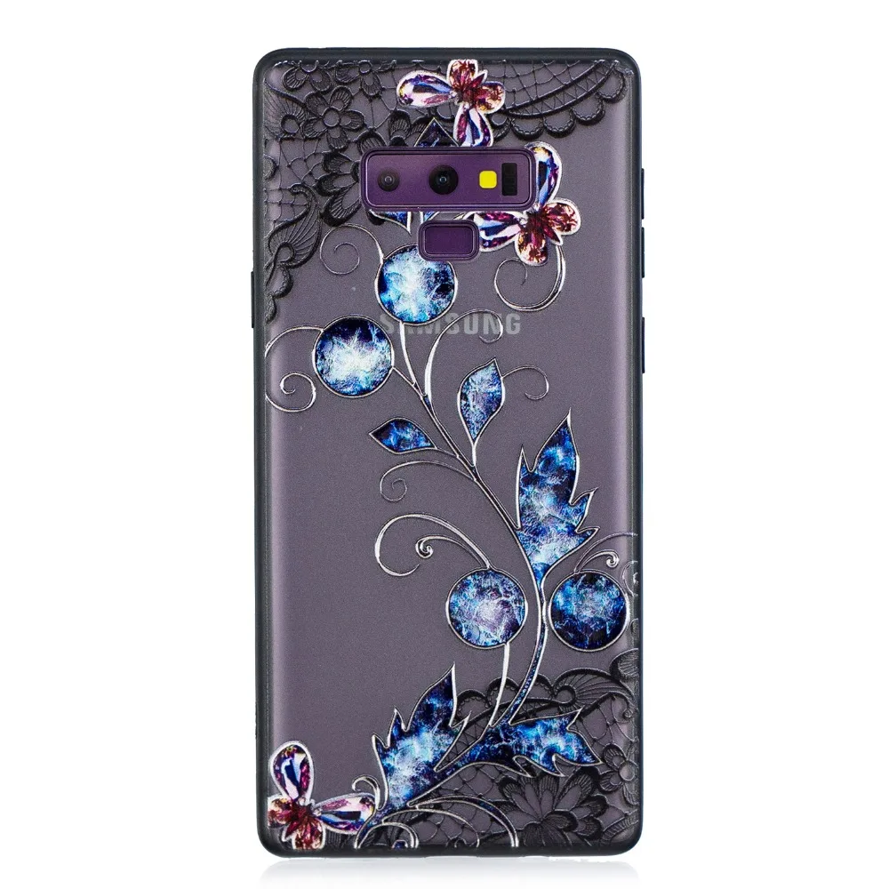3D чехол с кружевным и цветочным принтом для SAMSUNG Note 9 S9 S8 Plus J4 J6 J7 A6 A8 A750 2018 A3 A5 J3 J530 J730