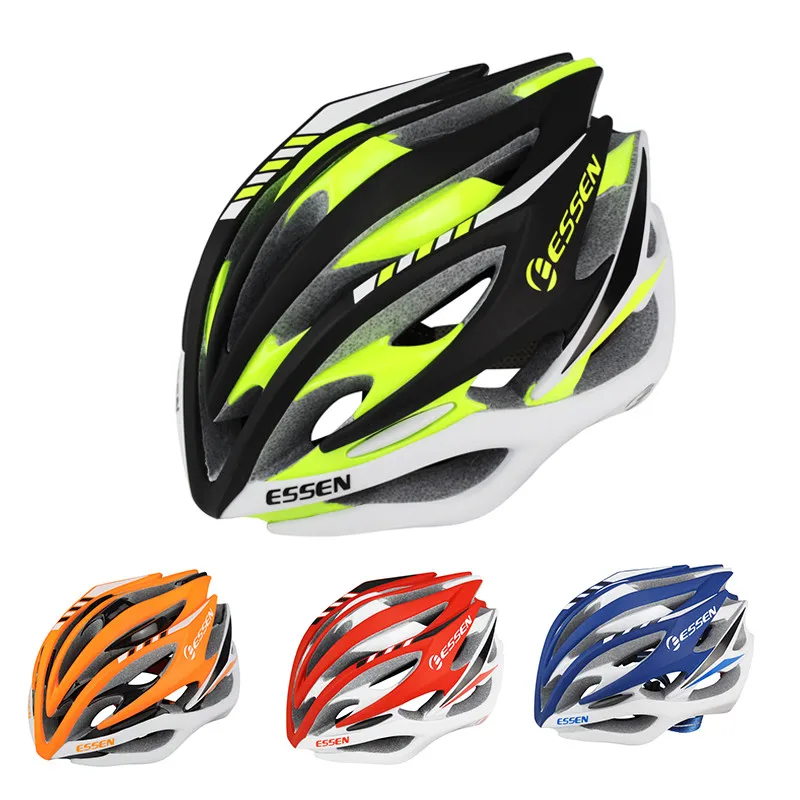 Matte black green ESSEN Мужской взрослый дорожный велосипедный шлем casco bici командный гоночный велосипед спортивный шлем безопасности Capacete Casco Ciclismo велосипедный шлем - Цвет: Matte black green