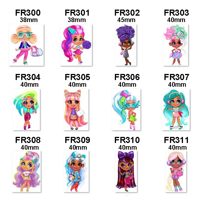 50 шт./лот Новые популярные Мультяшные маленькие девочки с плоской задней частью