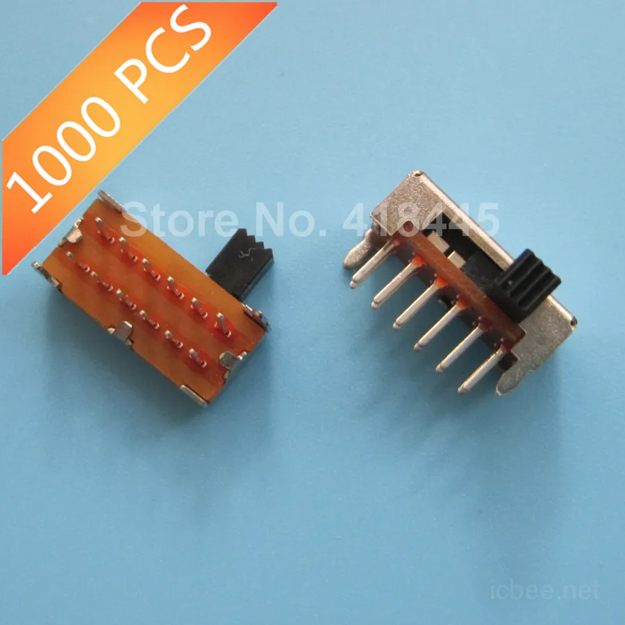Слайдер переключатель 2P4T 2 * 6Pin SK-24D02 1000 шт./лот RoHS выключатель питания через