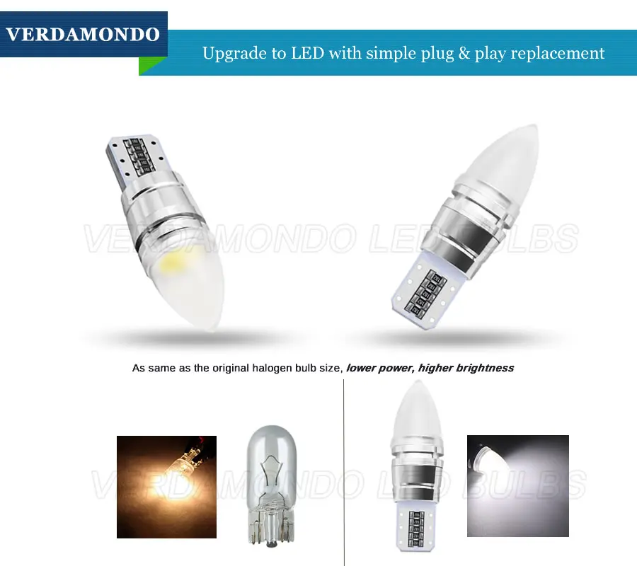

1 PCS Super Bright T10 LED Car Licensr Plate Light 3D Bullet 12V High Quality Auto Dome Reading Lights Trunk Lamps White