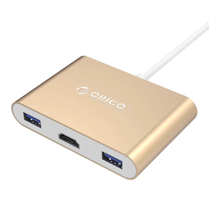 Gold Usb type-C hdmi-кабель, адаптер 4K Ultra HD USB C HDMI для MacBook, с ПК с источником питания 5-20 V, RCH3A - Цвет: Gold