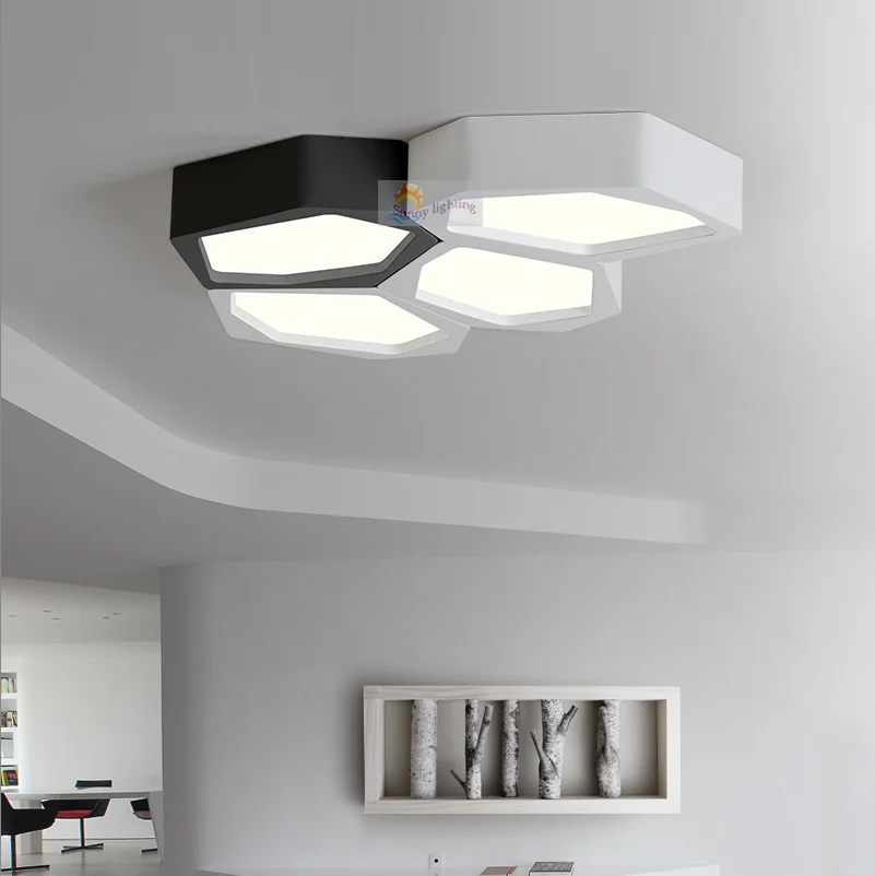 Креативная Геометрическая Светодиодная лампа для чтения потолочная Бесплатная